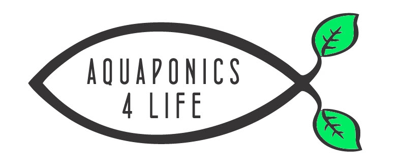 The Aquaponics 4 Life icon is fish who's tail transforms into leaves